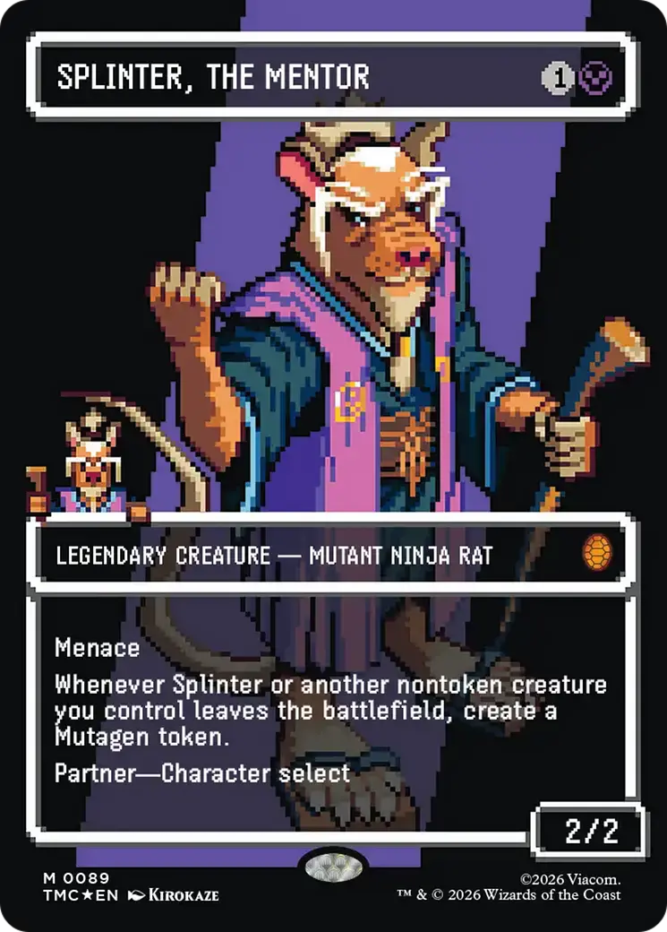 Splinter, The Mentor (0089) (Borderless) (Surge Foil) [Teenage Mutant Ninja Turtles Commander] 1