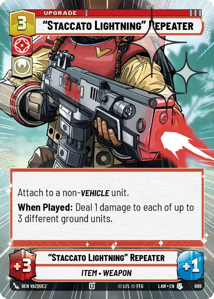 "Staccato Lightning" Repeater (689) (Hyperspace Foil) (689) [A Lawless Time] 1