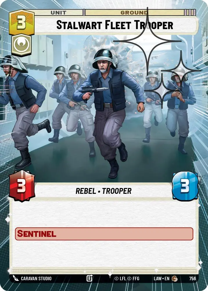 Stalwart Fleet Trooper (756) (Hyperspace Foil) (756) [A Lawless Time] 1