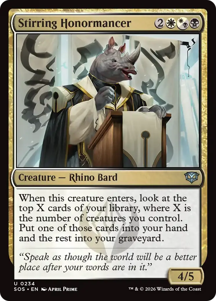 Stirring Honormancer [Secrets Of Strixhaven] 1