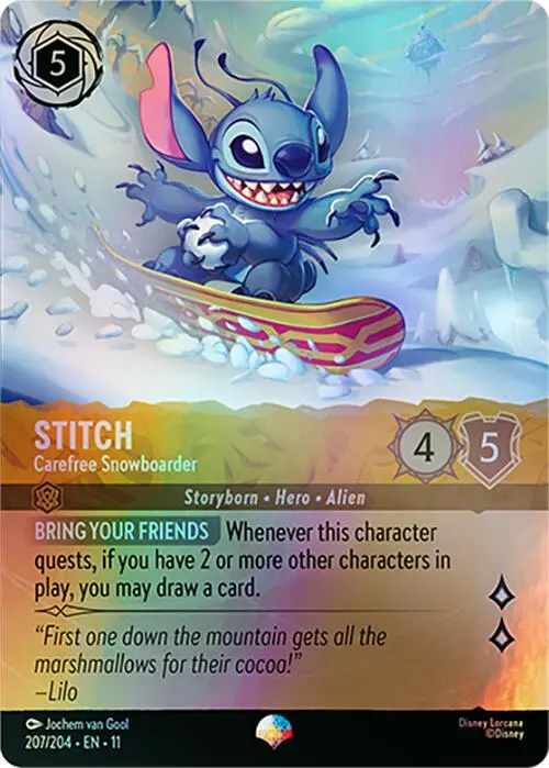 Stitch - Carefree Snowboarder (Epic) (207/204) [Winterspell] 1