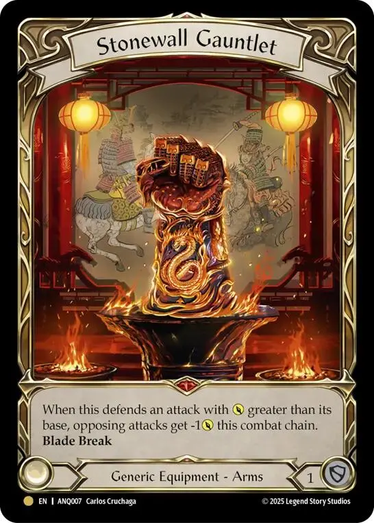 Stonewall Gauntlet [Anq007] (Compendium Of Rathe - Antiquity Pack)  Rainbow Foil 1