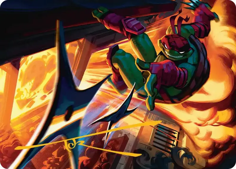 Storm Of Steel Art Card (Gold-Stamped Signature) [Teenage Mutant Ninja Turtles Art Series] 1