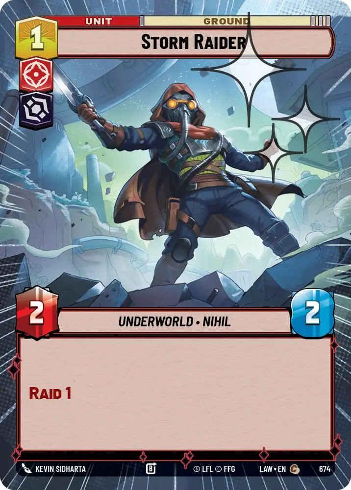 Storm Raider (674) (Hyperspace Foil) (674) [A Lawless Time] 1