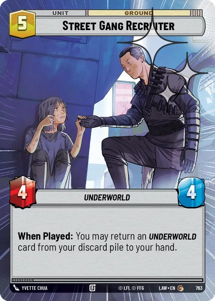 Street Gang Recruiter (763) (Hyperspace Foil) (763) [A Lawless Time] 1