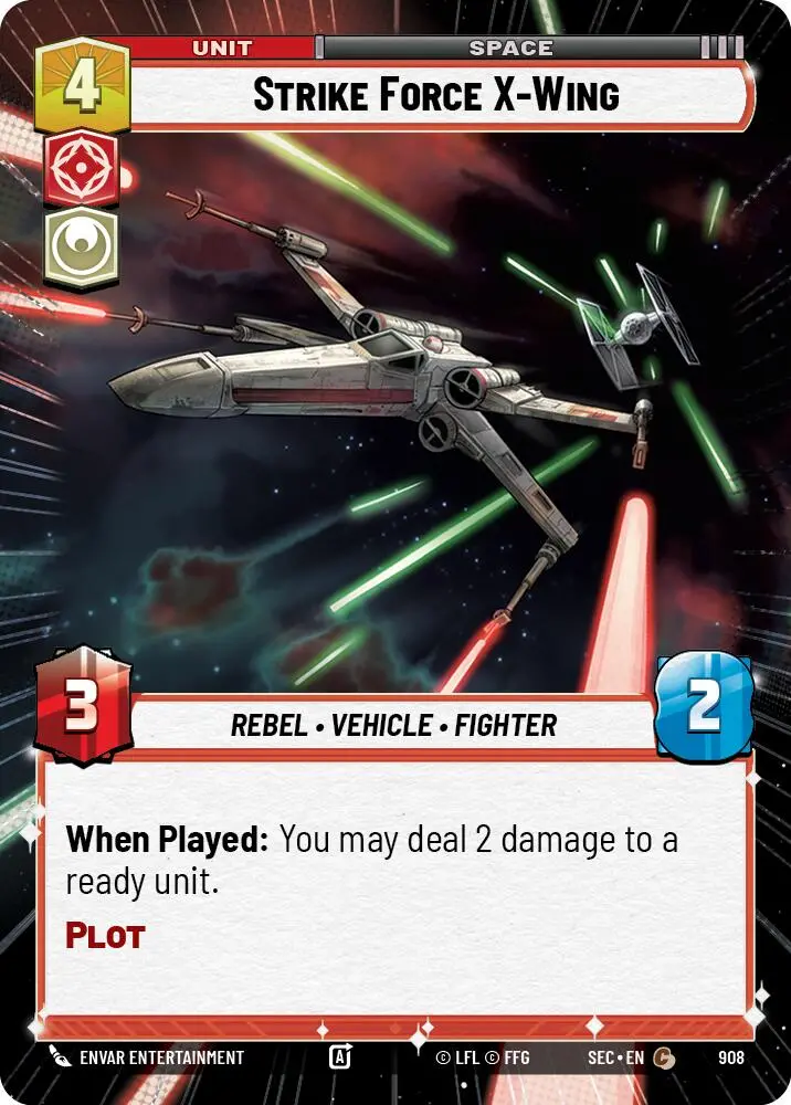 Strike Force X-Wing - Wing (908) (Hyperspace Foil) (908) (908) [Secrets Of Power] 1
