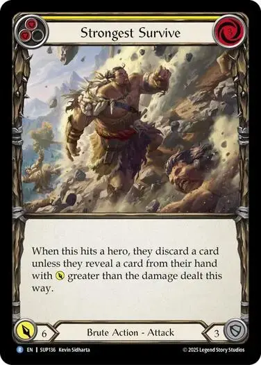 Strongest Survive (Yellow) [Sup136] (Super Slam)  Rainbow Foil 1
