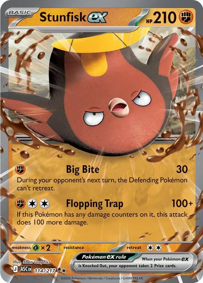 Stunfisk Ex (114/217) [Mega Evolution: Ascended Heroes] 1