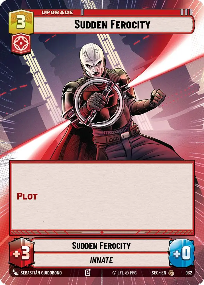 Sudden Ferocity (932) (Hyperspace Foil) (932) [Secrets Of Power] 1