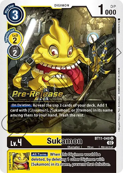 Sukamon [Bt11-040] [Dimensional Phase Pre-Release Promos] 1