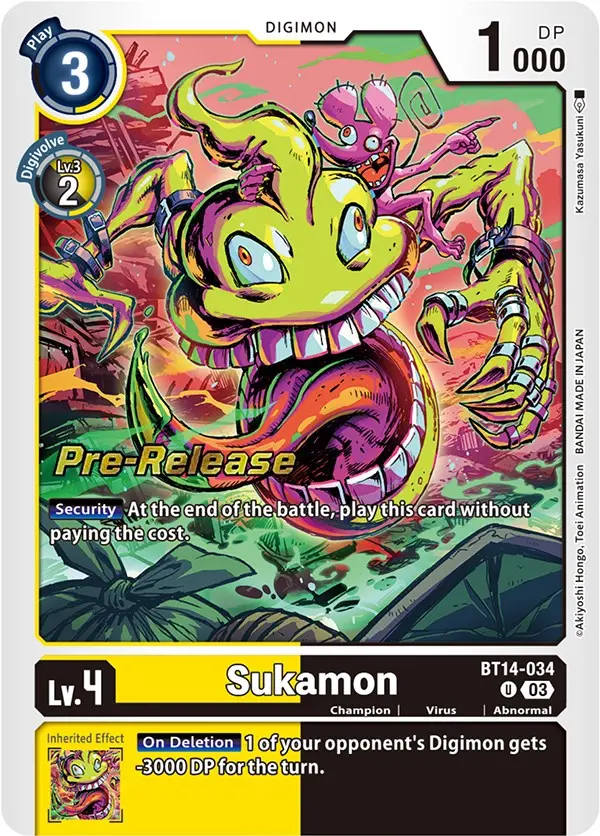 Sukamon [Bt14-034] [Blast Ace Pre-Release Cards] 1