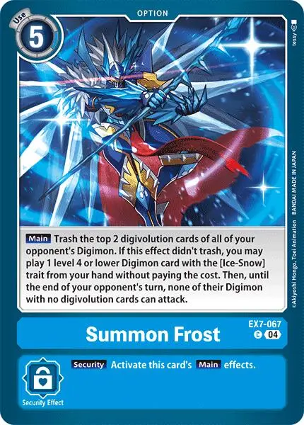 Summon Frost [Ex7-067] [Digimon Liberator] 1