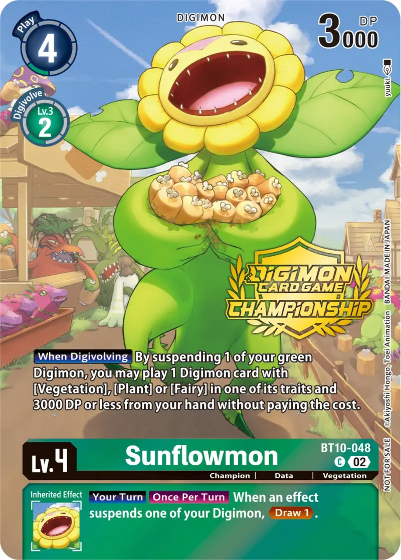 Sunflowmon [Bt10-048] (Championship 2023 Tamers Pack) [Xros Encounter Promos] 1