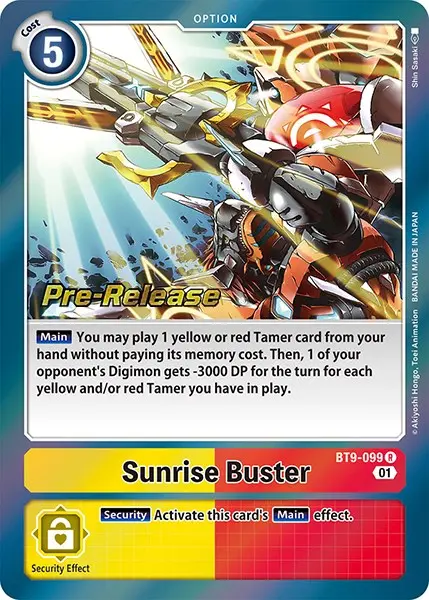 Sunrise Buster [Bt9-099] [X Record Pre-Release Promos] 1