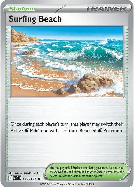 Surfing Beach (129/132) [Mega Evolution: Base Set] 1