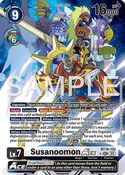 Susanoomon Ace [Bt18-102] (Alternate Art) [Advanced Booster Digimon Generation] 1