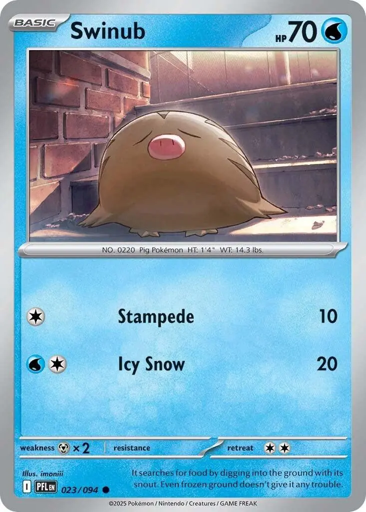 Swinub (023/094) [Mega Evolution: Phantasmal Flames] 1