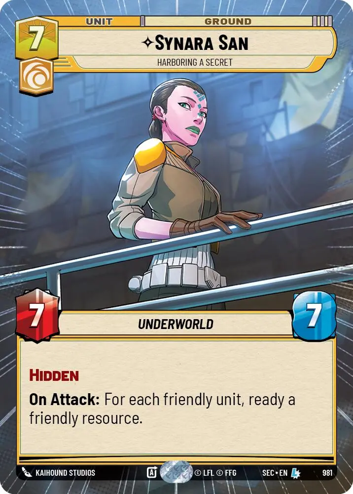 Synara San - Harboring A Secret (Hyperspace Foil) (981) (981) [Secrets Of Power] 1
