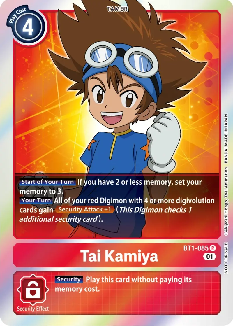 Tai Kamiya [Bt1-085] (St-11 Special Entry Pack) [Release Special Booster Promos] 1