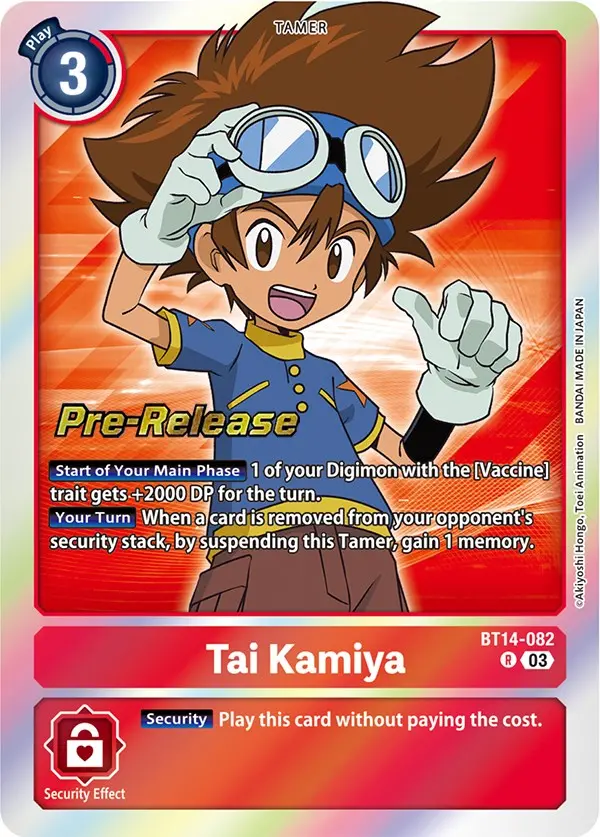 Tai Kamiya [Bt14-082] [Blast Ace Pre-Release Cards] 1