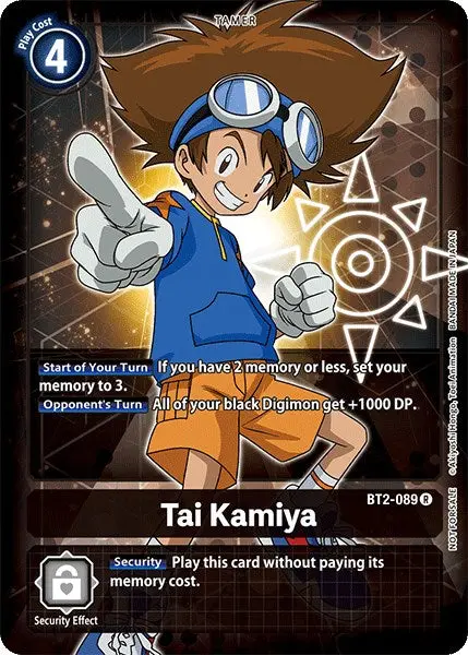 Tai Kamiya [Bt2-089] (Official Tournament Pack Vol.3) [Release Special Booster Promos] 1