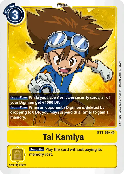 Tai Kamiya [Bt4-094] [Great Legend] 1