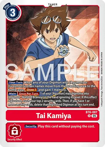 Tai Kamiya [Bt6-087] (Reprint) [Advanced Booster Digimon Generation] 1