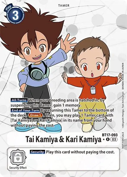 Tai Kamiya & Kari Kamiya [Bt17-093] (Box Promotion Pack: Secret Crisis) [Secret Crisis] 1