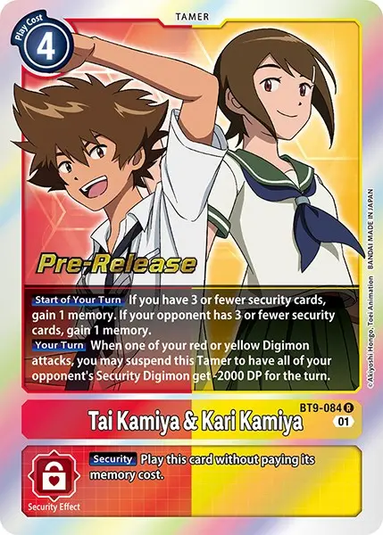 Tai Kamiya & Kari Kamiya [Bt9-084] [X Record Pre-Release Promos] 1