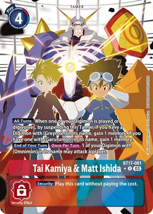 Tai Kamiya & Matt Ishida [Bt17-081] (Alternate Art) [Secret Crisis] 1