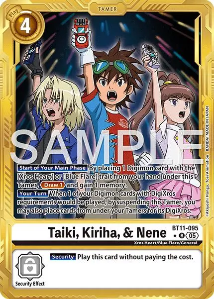 Taiki, Kiriha, & Nene [Bt11-095] (Alternate Art) [Advanced Booster Digimon Generation] 1