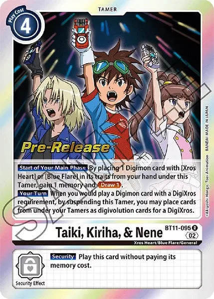 Taiki, Kiriha, & Nene [Bt11-095] [Dimensional Phase Pre-Release Promos] 1