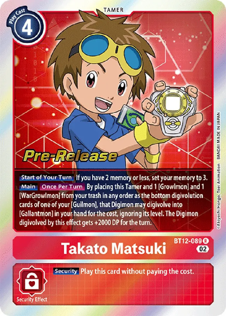 Takato Matsuki [Bt12-089] [Across Time Pre-Release Cards] 1