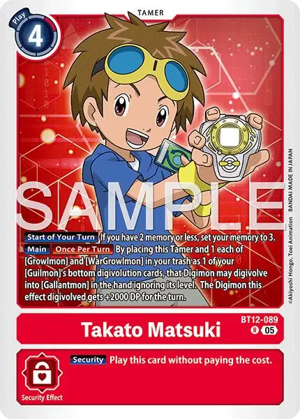 Takato Matsuki [Bt12-089] (Reprint) [Advanced Booster Digimon Generation] 1