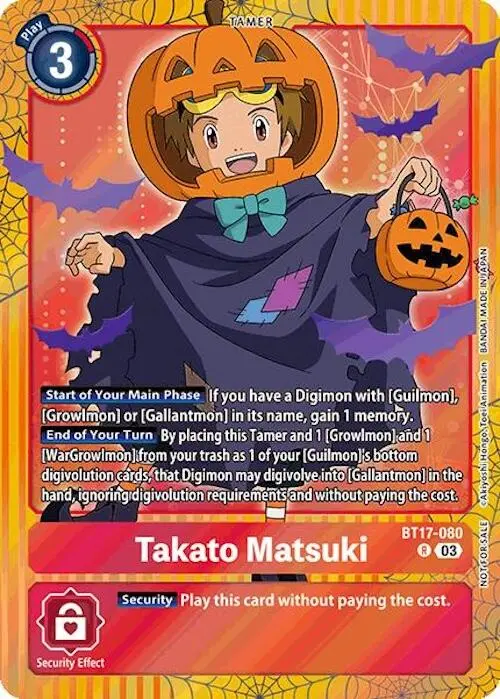 Takato Matsuki [Bt17-080] (Halloween Event 2024) [Secret Crisis] 1