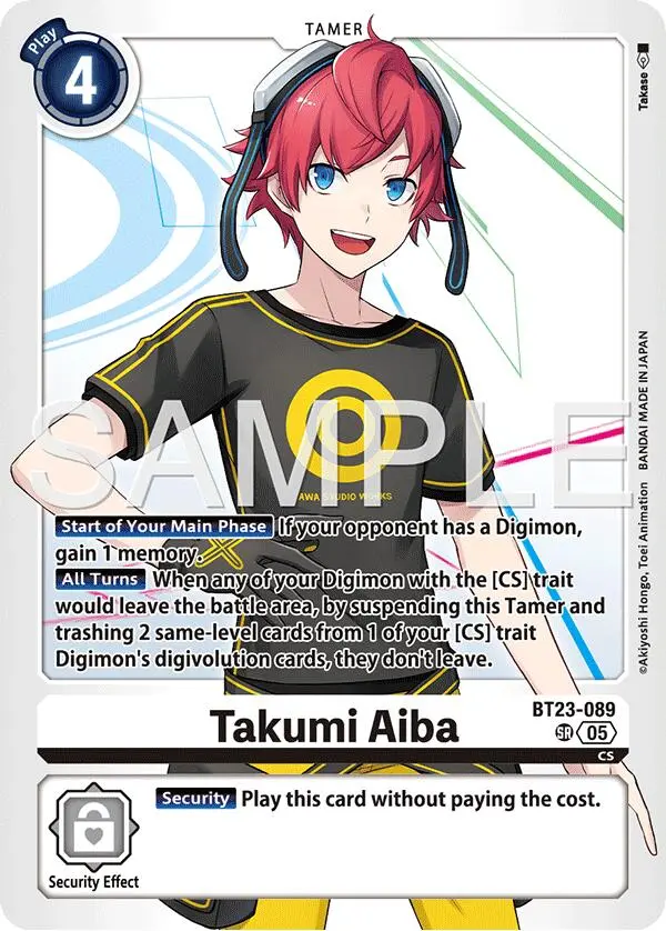 Takumi Aiba [Bt23-089] [Hackers' Slumber] 1