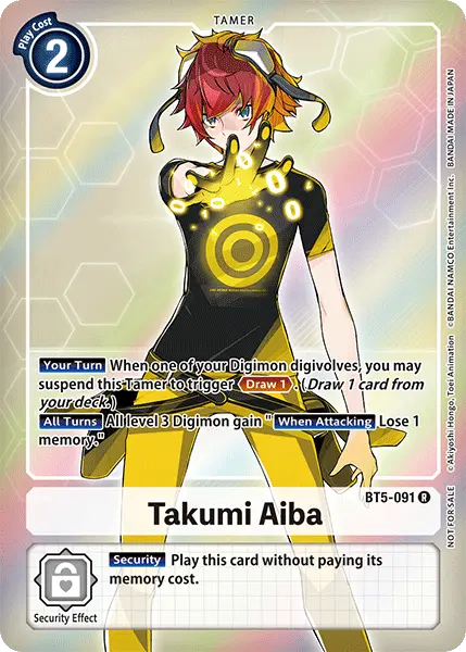 Takumi Aiba [Bt5-091] (Buy-A-Box Promo) [Battle Of Omni Promos] 1