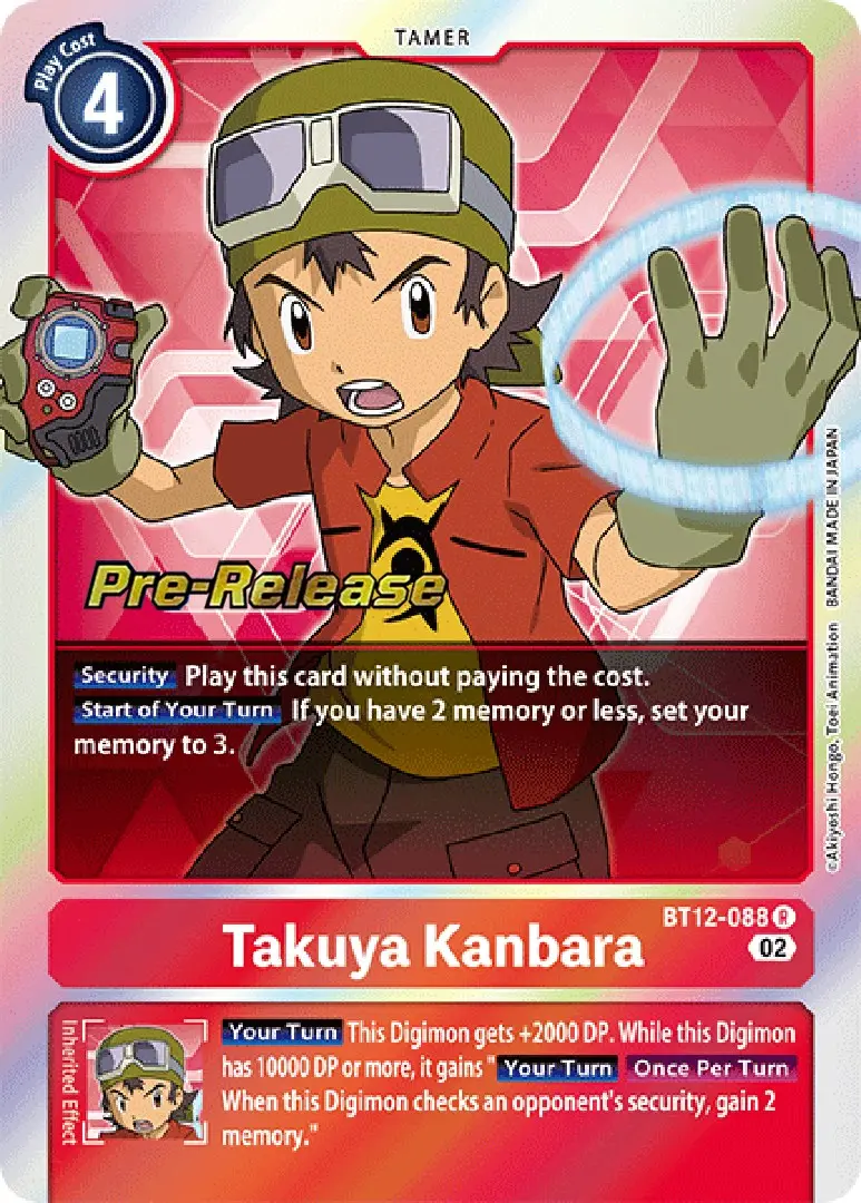 Takuya Kanbara [Bt12-088] [Across Time Pre-Release Cards] 1