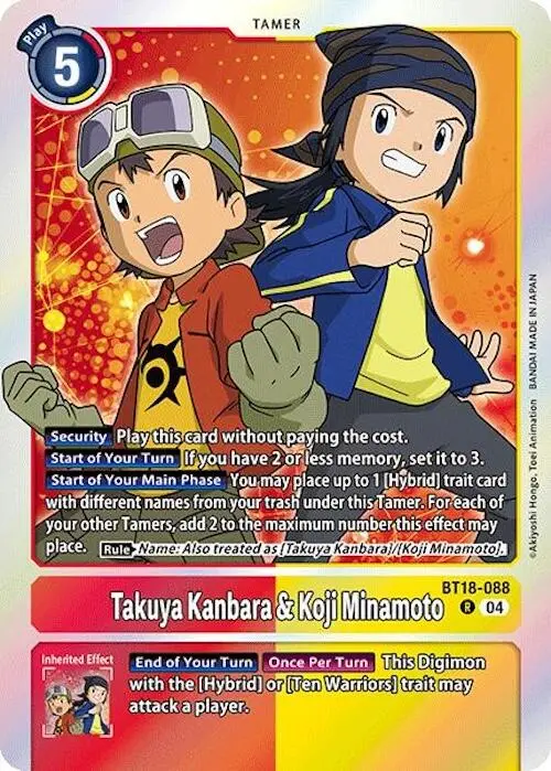 Takuya Kanbara & Koji Minamoto [Bt18-088] [Release Special Booster Ver.2.0] 1