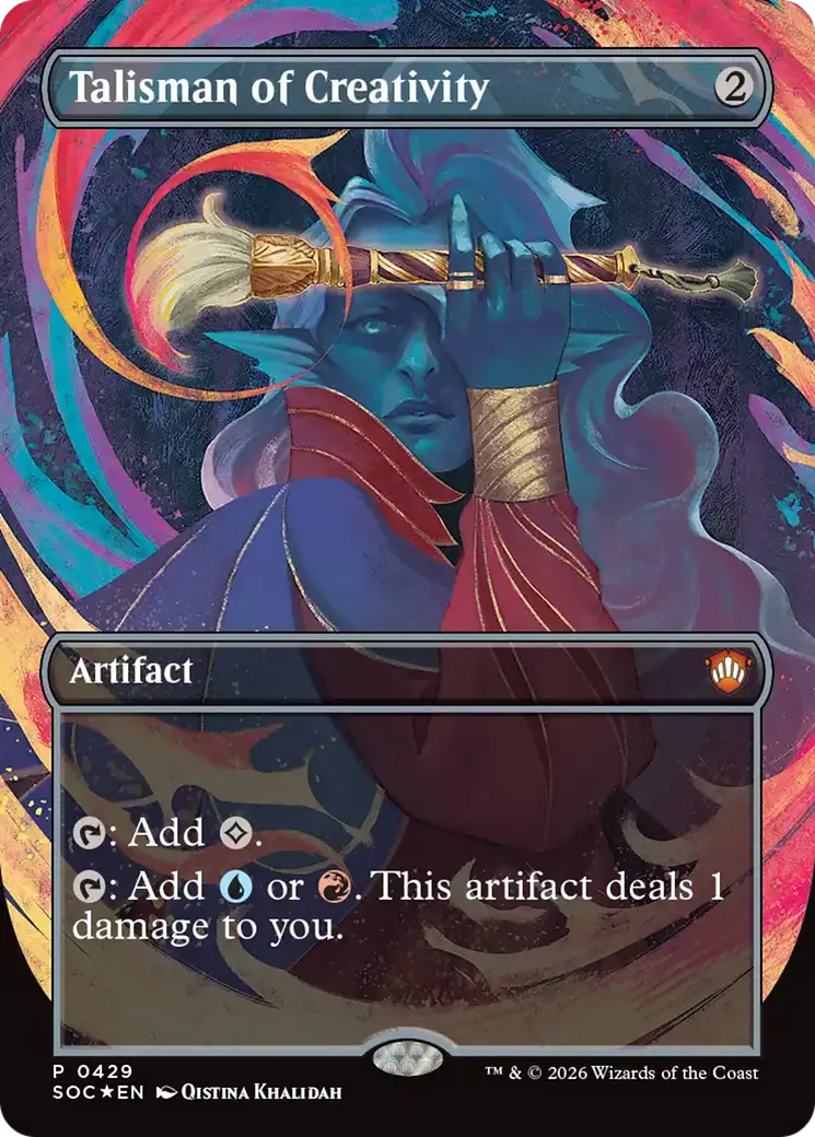 Talisman Of Creativity (Borderless) [Secrets Of Strixhaven Commander] 1