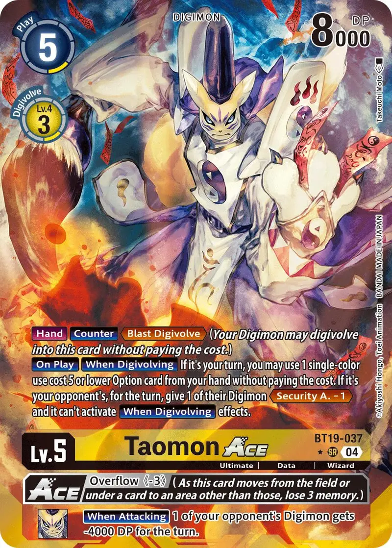 Taomon Ace [Bt19-037] (Alternate Art) [Release Special Booster Ver.2.5] 1