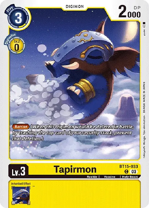 Tapirmon [Bt15-033] [Exceed Apocalypse] 1