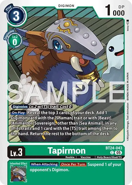 Tapirmon [Bt24-043] [Time Stranger] 1