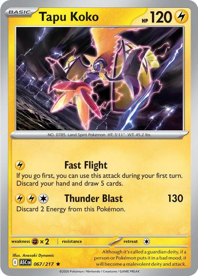 Tapu Koko (067/217) [Mega Evolution: Ascended Heroes] 1