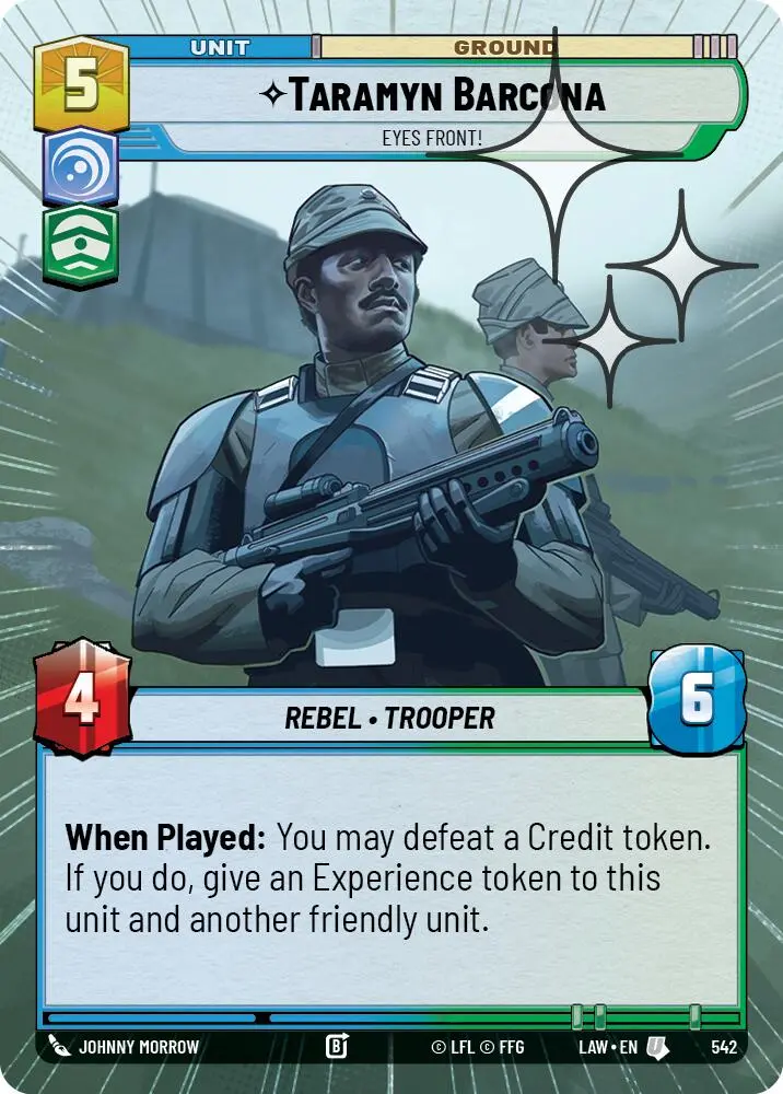 Taramyn Barcona - Eyes Front! (542) (Hyperspace Foil) (542) [A Lawless Time] 1