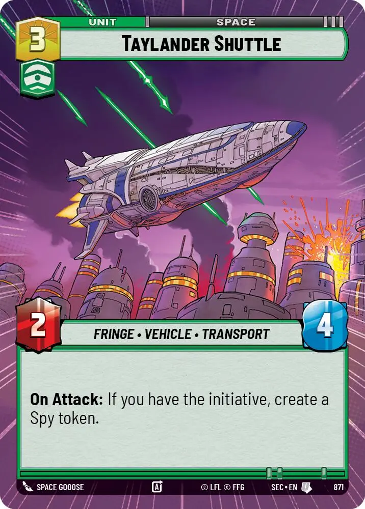 Taylander Shuttle (871) (Hyperspace Foil) (871) [Secrets Of Power] 1