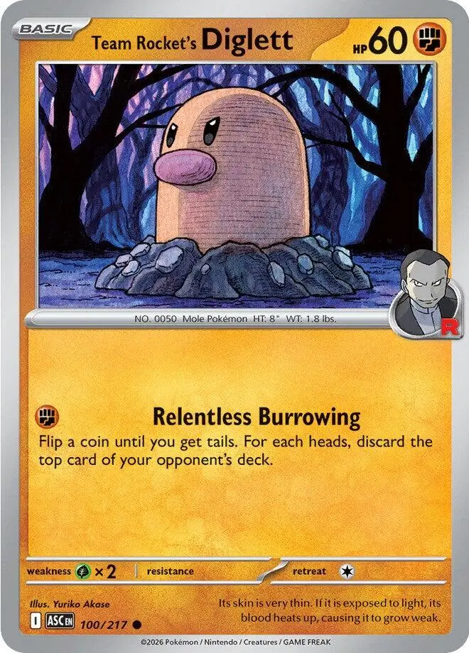Team Rocket's Diglett (100/217) [Mega Evolution: Ascended Heroes] 1