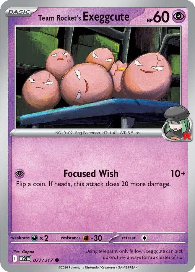 Team Rocket's Exeggcute (077/217) [Mega Evolution: Ascended Heroes] 1