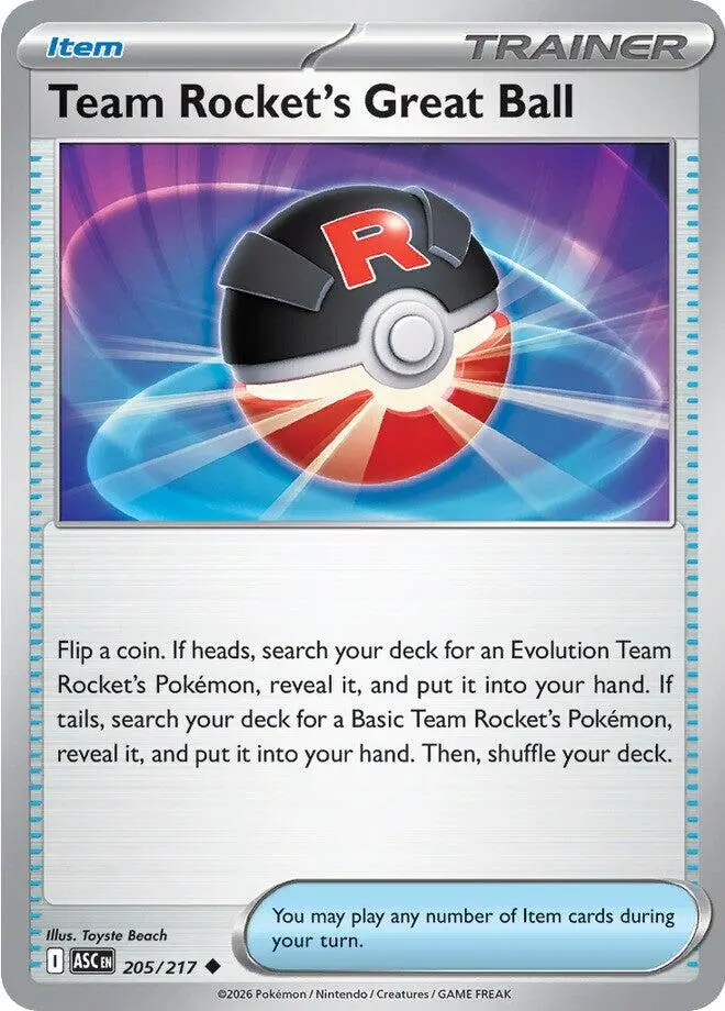Team Rocket's Great Ball (205/217) [Mega Evolution: Ascended Heroes] 1