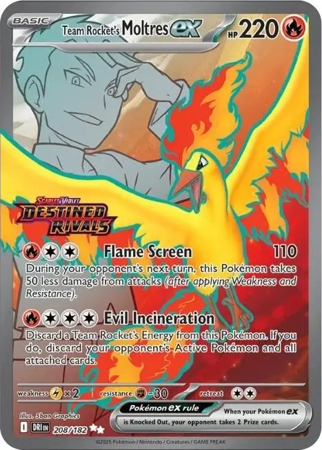 Team Rocket's Moltres Ex (208/182) (Destined Rivals Stamp) [Miscellaneous Cards] 1